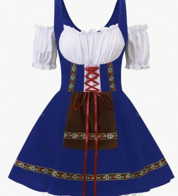 Rochie traditionala Maramures FROCTRA01BLEU